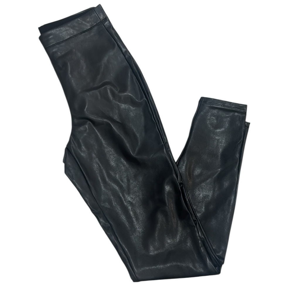 Super Stretch High Waisted Faux Leather Black Leggings Express Women’s Size XS - Picture 13 of 13